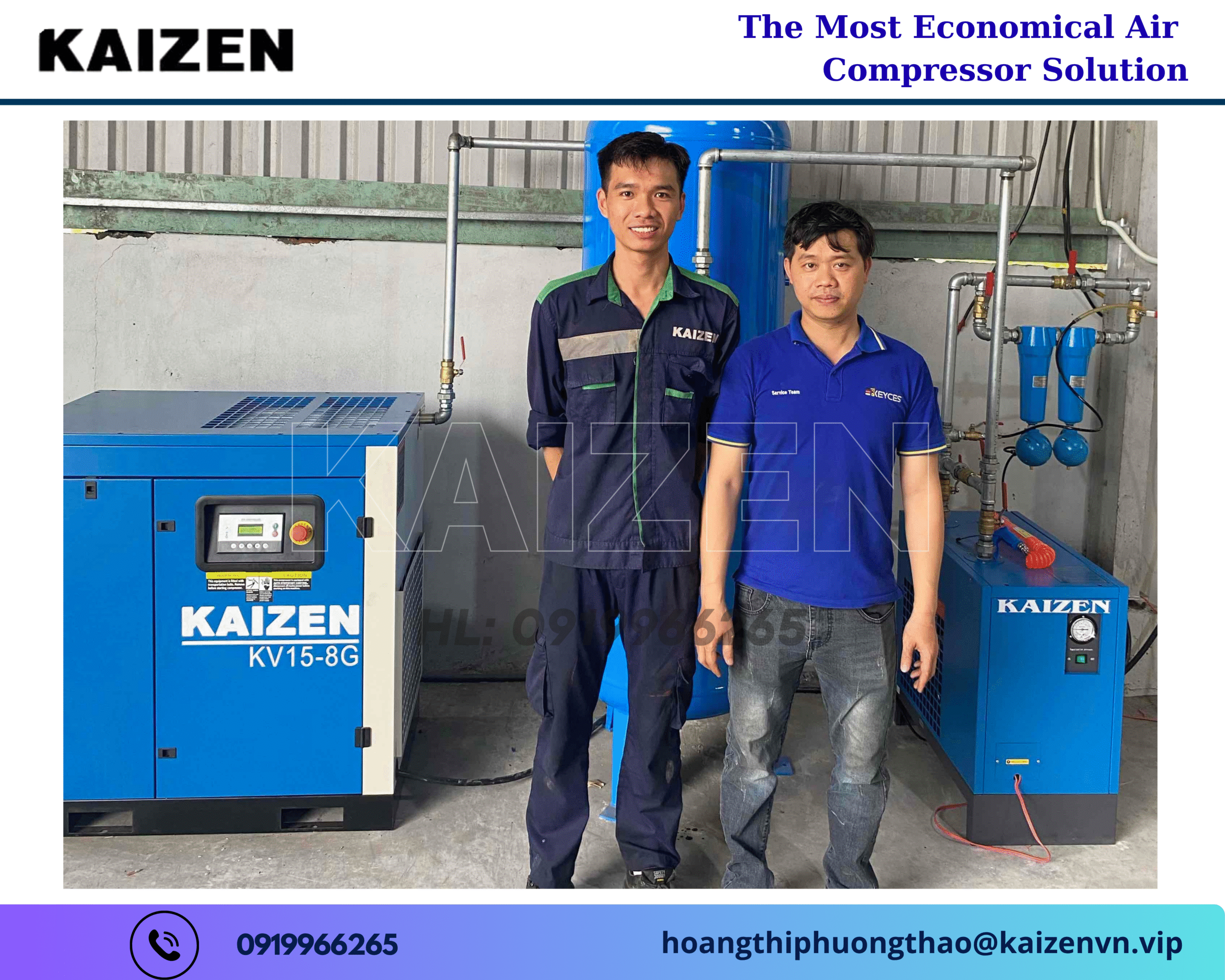 Máy nén khí trục vít Kaizen