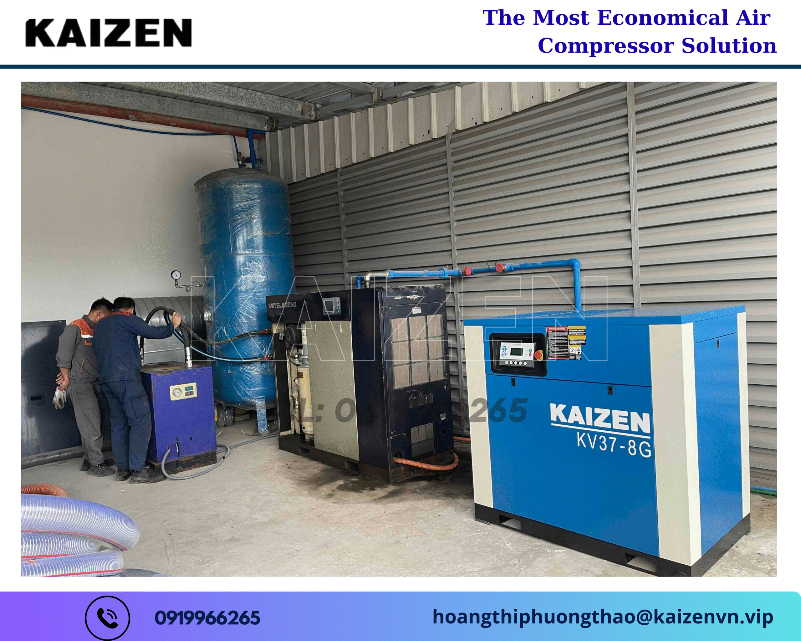 Máy nén khí trục vít Kaizen