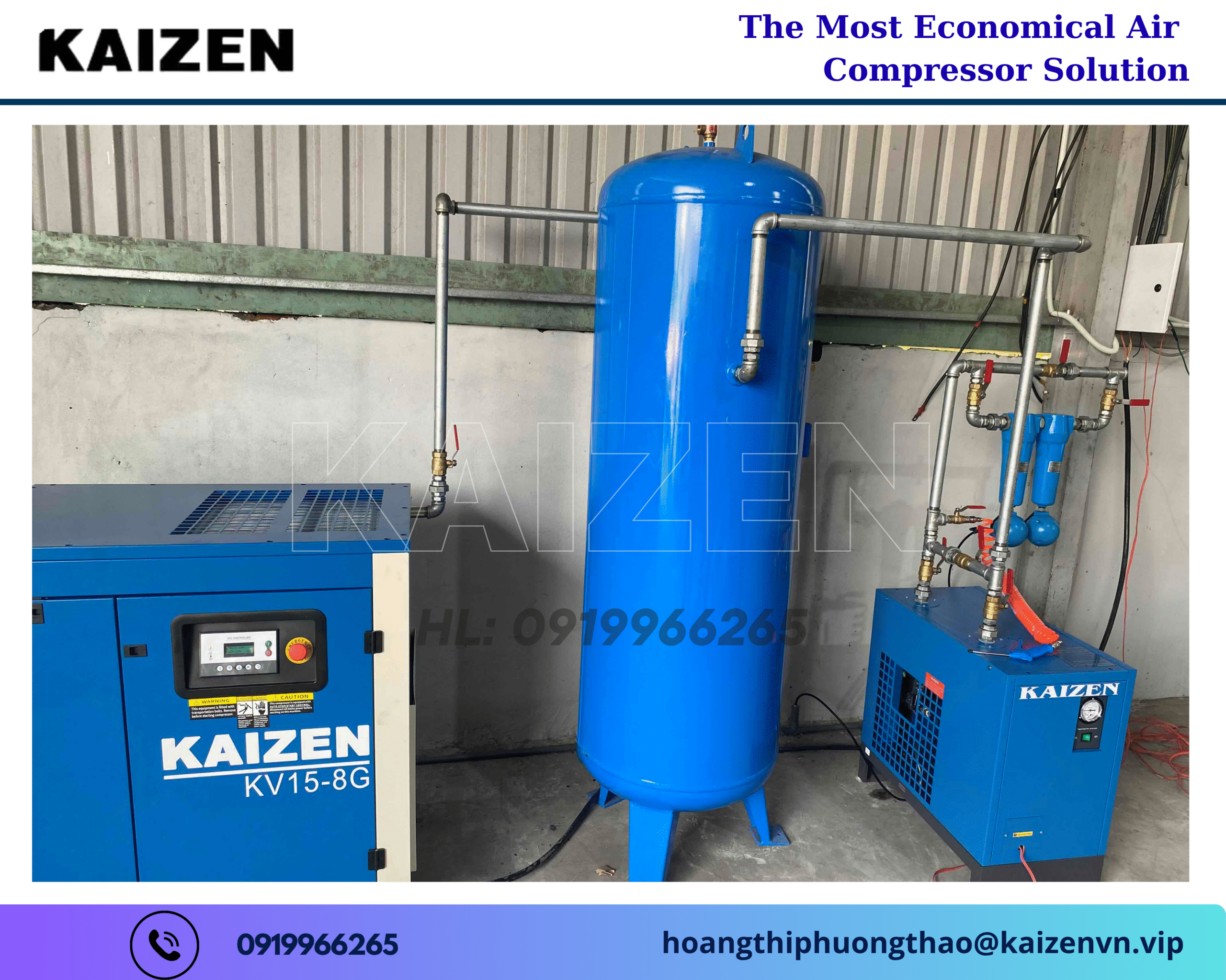 Máy nén khí trục vít Kaizen