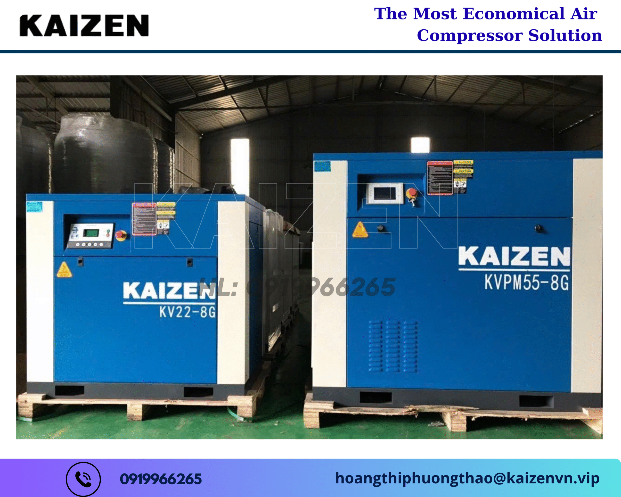 Máy nén khí trục vít Kaizen